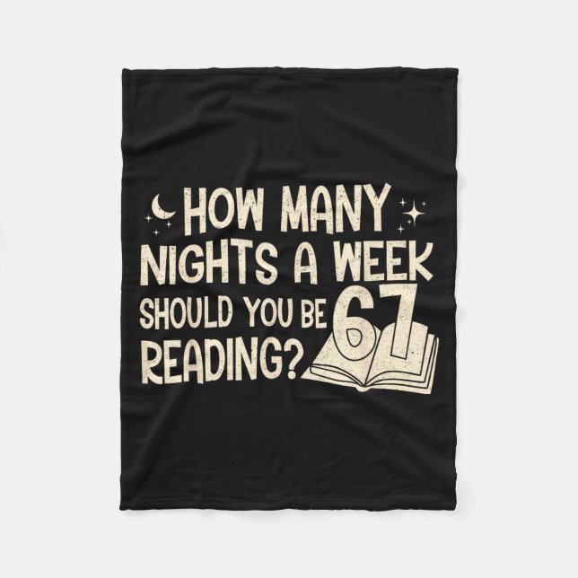 Funny Reading 67 Six Seven Meme Englieacher Book L Fleecefilt (Framsidan)