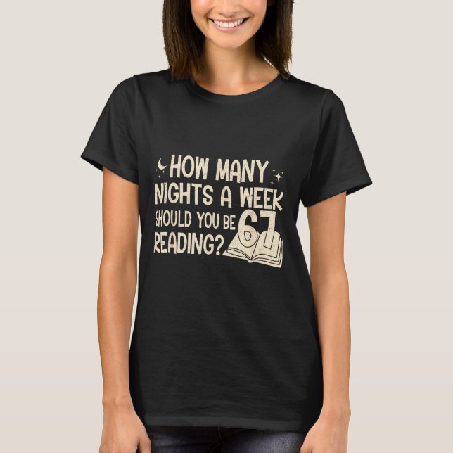 Funny Reading 67 Six Seven Meme Englieacher Book L T Shirt (Framsida)