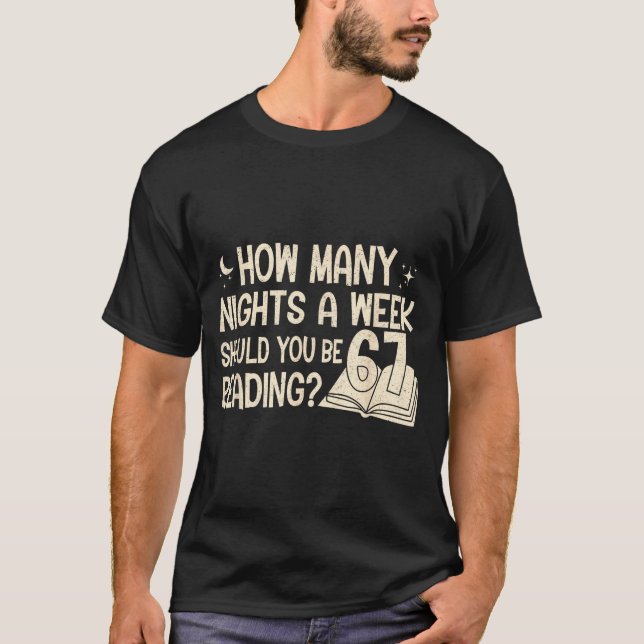 Funny Reading 67 Six Seven Meme Englieacher Book L T Shirt (Framsida)