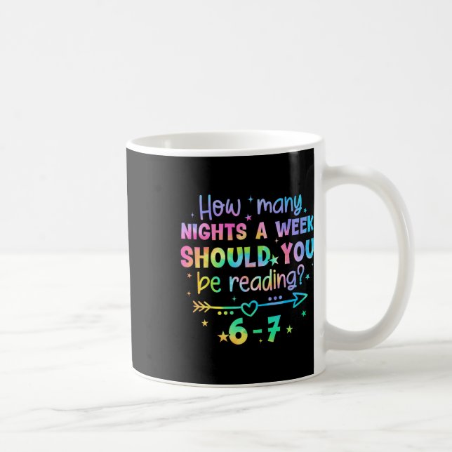 Funny Reading 67 Teacher Six Seven Reading 6 7 Boo Kaffemugg (Höger)