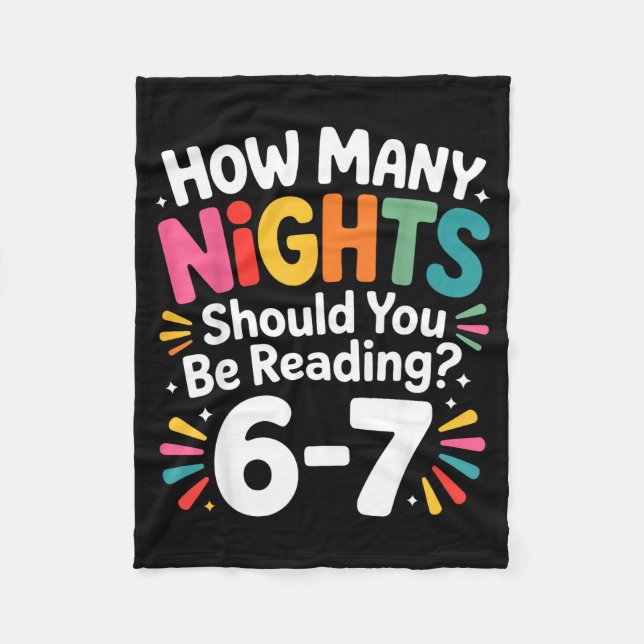 Funny Reading 6 7 Six Seven Meme Englieacher Book  Fleecefilt (Framsidan)