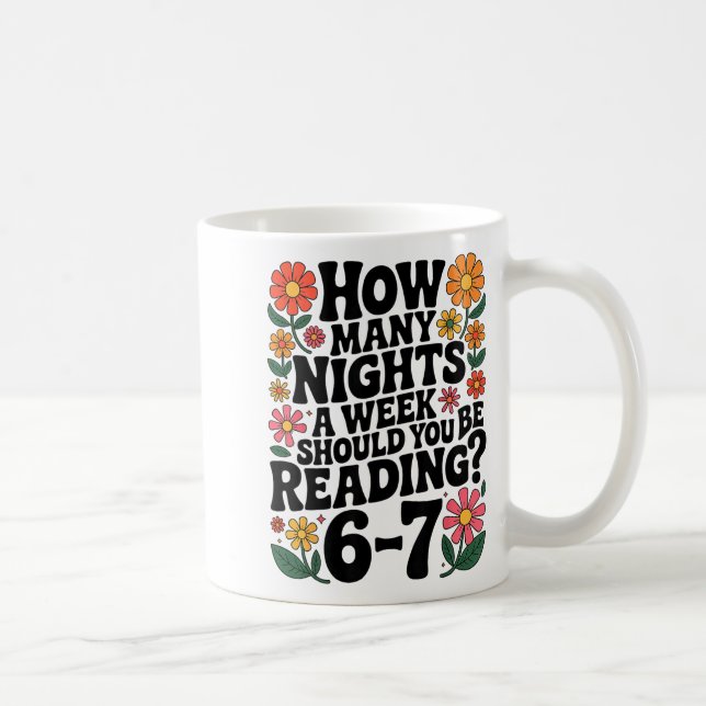 Funny Reading 6 7 Six Seven Meme Englieacher Book  Kaffemugg (Höger)