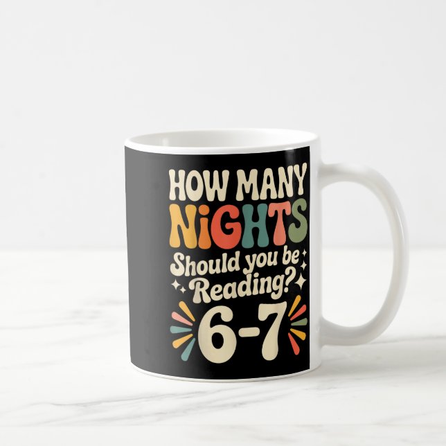 Funny Reading 6 7 Six Seven Meme Englieacher Book  Kaffemugg (Höger)
