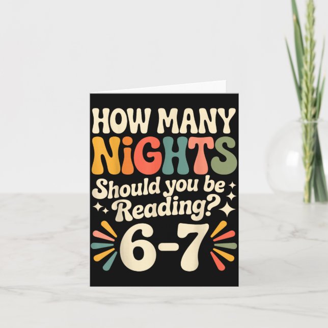 Funny Reading 6 7 Six Seven Meme Englieacher Book  Kort (Framsida)