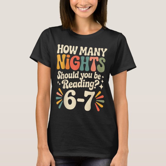 Funny Reading 6 7 Six Seven Meme Englieacher Book  T Shirt (Framsida)