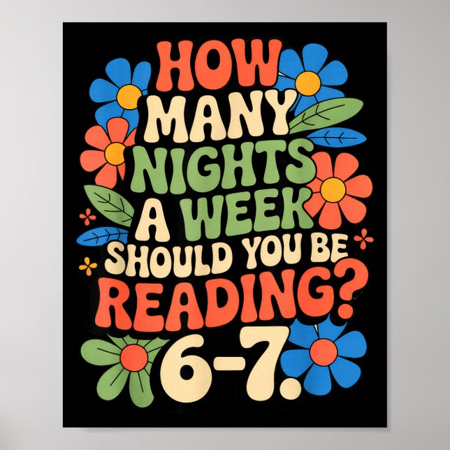 Funny Reading Book Teacher 67 Six Seven Meme  Poster (Framsidan)