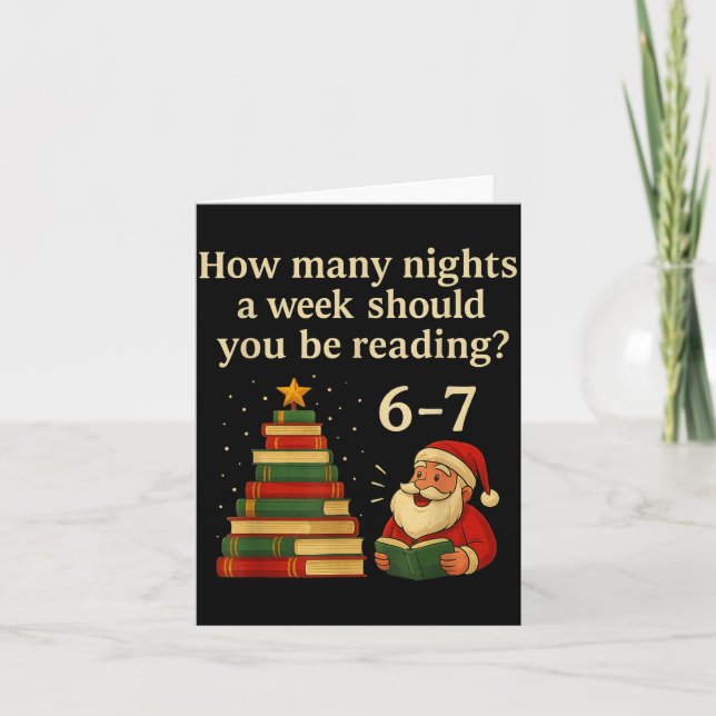 Funny Reading Christmas Tree Book– Reading 6 7 Mem Kort (Framsida)