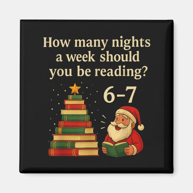 Funny Reading Christmas Tree Book– Reading 6 7 Mem Magnet (Framsidan)