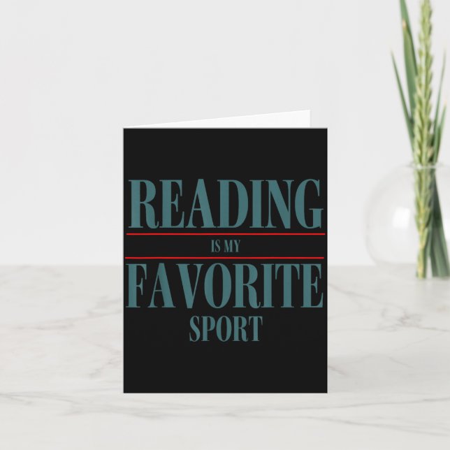 Funny Reading Is My Favorite Srt Book Lover Quote  Kort (Framsida)