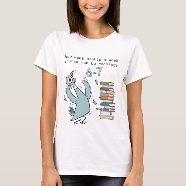 Funny Reading Meme – 6–7 Nights a Week – Cute Book T Shirt (Framsida)