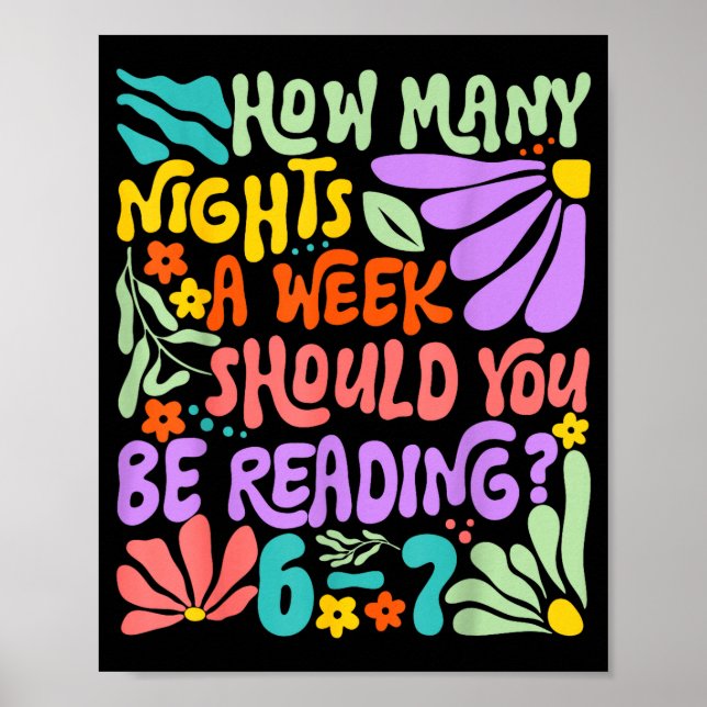 Funny Reading Six Seven Meme Book Lover 67 Teacher Poster (Framsidan)