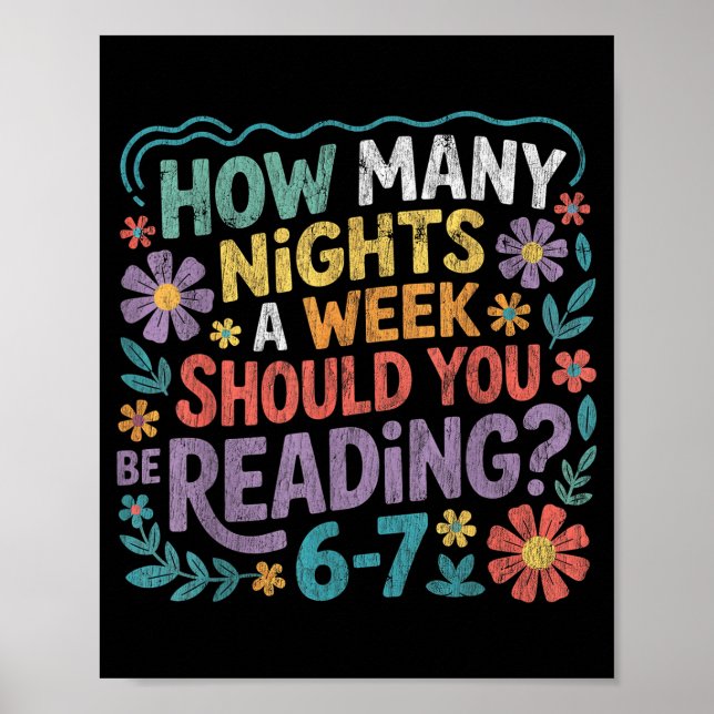 Funny Reading Six Seven Meme Book Lover 67 Teacher Poster (Framsidan)