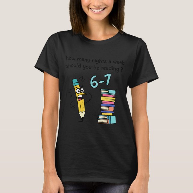 Funny Reading Six Seven Meme Book Lover 67 Teacher T Shirt (Framsida)