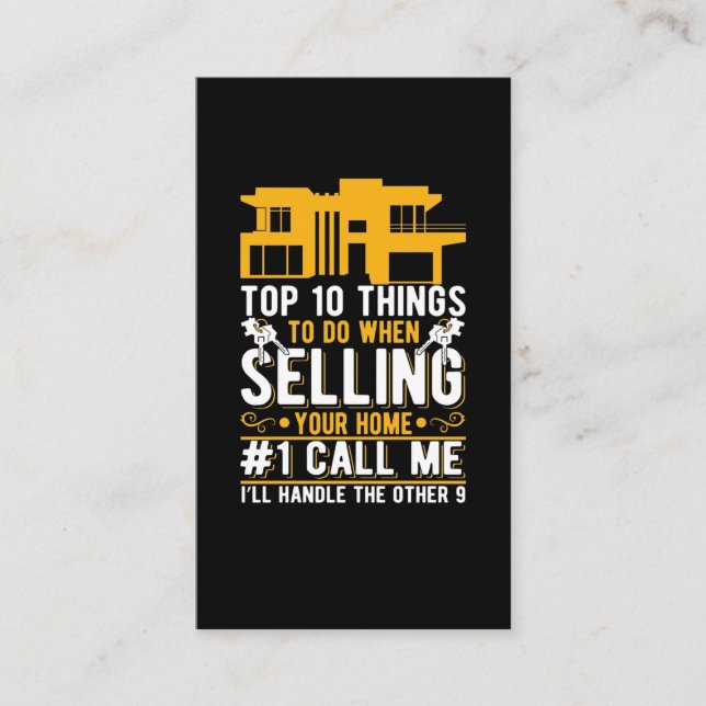 Funny Real Gods Agent Humor Egendom Broker Visitkort (Framsida)