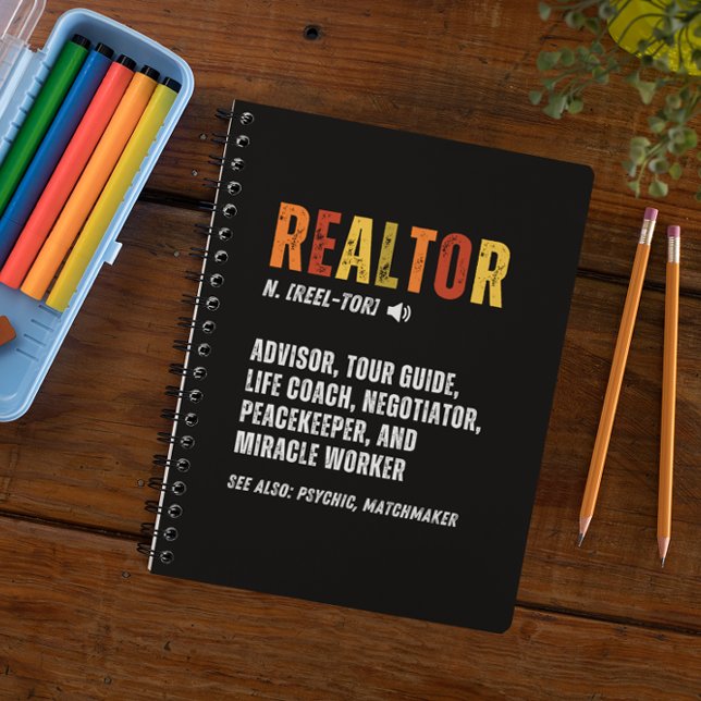 Funny Real Gods Broker Realtor Anteckningsbok (funny real estate agent realtor spiral notebook)