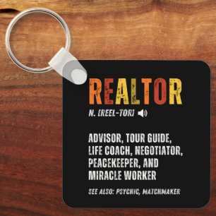 Funny Real Gods Broker Realtor Nyckelring