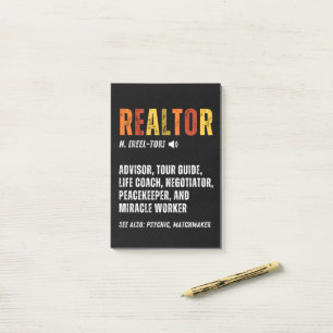 Funny Real Gods Broker Realtor Post-it Block