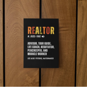 Funny Real Gods Broker Realtor Vykort