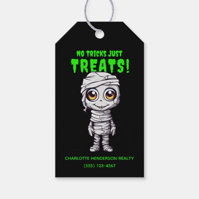 Funny Real Gods Mummy Halloween Gift-Märkre Presentetikett (Framsidan)