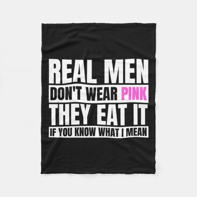 Funny Real Men Don't Wear Nk - If You Know What I  Fleecefilt (Framsidan)