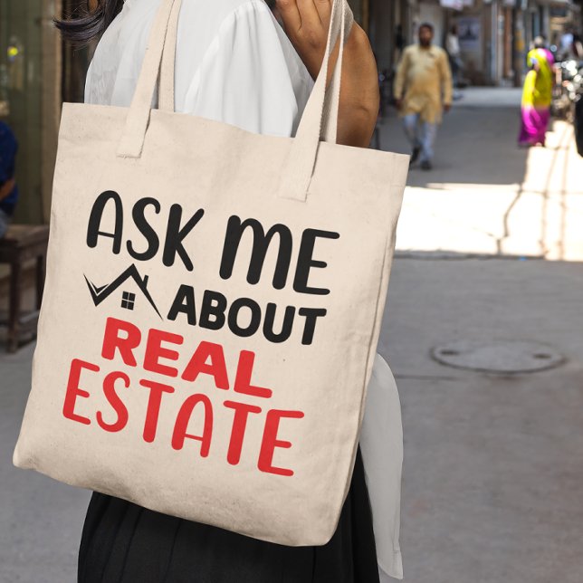 Funny Realtor Gift Real Gods Agent Broker Tygkasse (Skapare uppladdad)