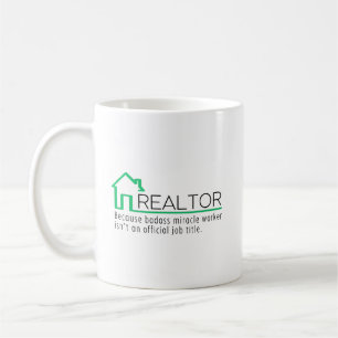 Funny Realtor Miracle Worker Kaffemugg