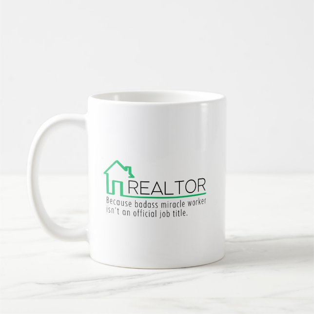 Funny Realtor Miracle Worker Kaffemugg (Vänster)
