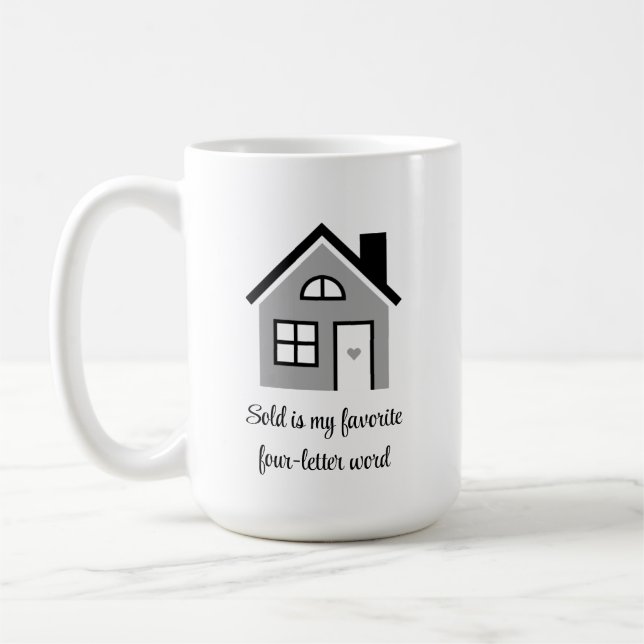 Funny Realtor/Real Gods Agent Kaffemugg (Vänster)