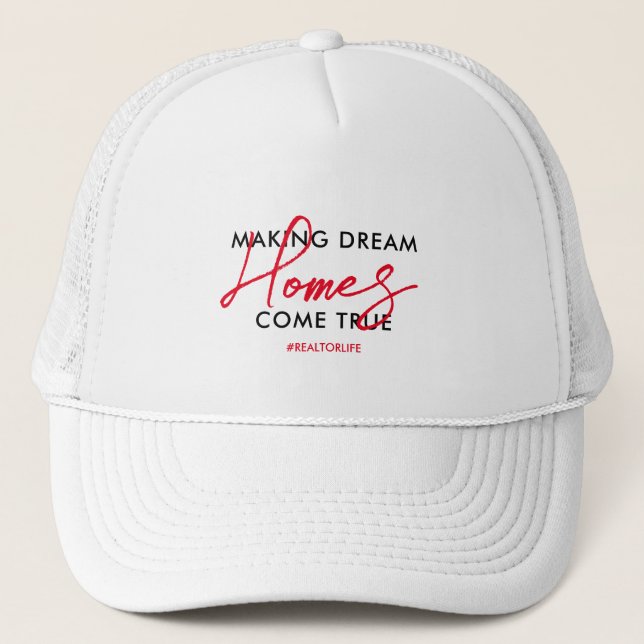 Funny Realtor Skapar Dream Homes Kom True Keps (Framsida)