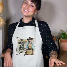 Funny Recipe som säger Sarkastic Phrase Western Wo Förkläde