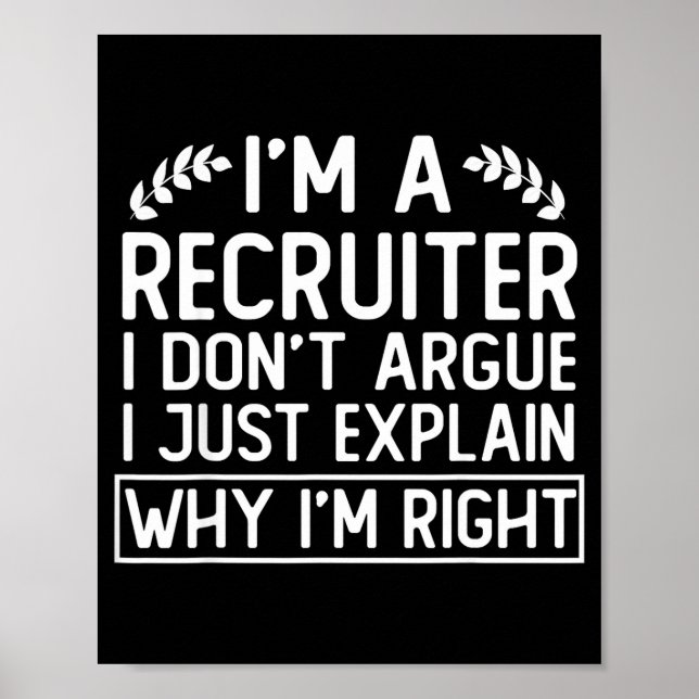 Funny Recruiter Design Saying_ I M A Recruiter I D Poster (Framsidan)