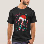 Funny Red and White Candy Crew Santa Merry Christm T Shirt<br><div class="desc">Funny Red and White Candy Crew Santa God jul Julafton T Shirt</div>