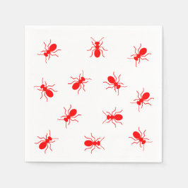 Funny Red Ants Backyard Cookout BBQ Grill Picnic Pappersservett