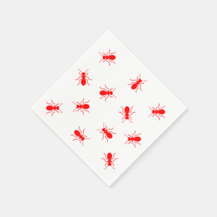 Funny Red Ants Backyard Cookout BBQ Grill Picnic Pappersservett