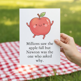Funny Red Apple Eat a Red Apple Day Tack Kort