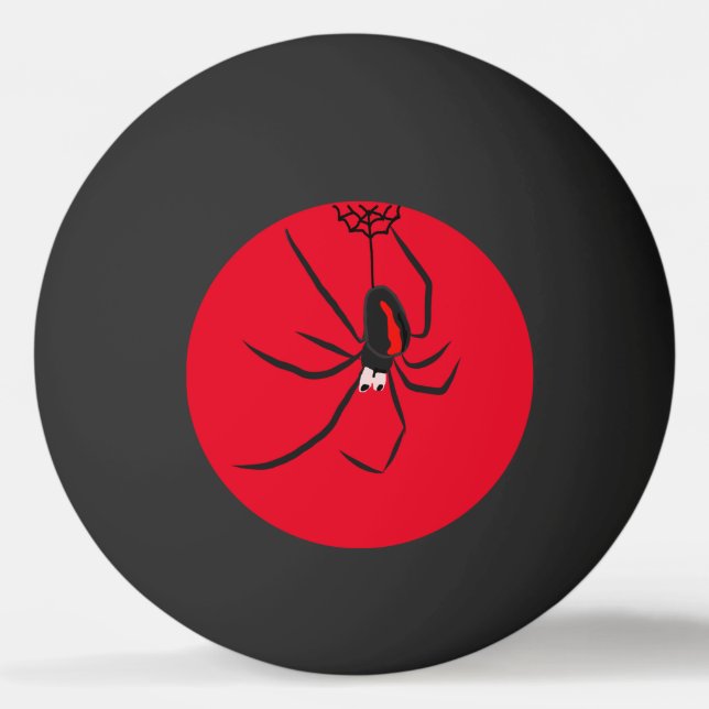 Funny Red Back Spider Kids Pingisboll (Framsidan)