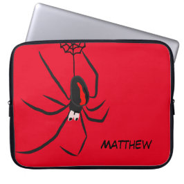 Funny Red Back Spider Namn Laptop Fodral
