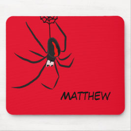 Funny Red Back Spider Personal Namn Musmatta