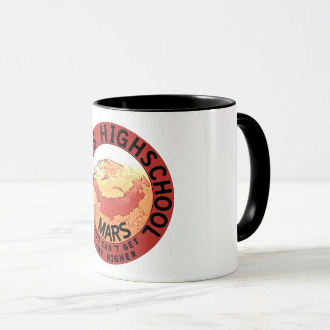 Funny Red Black Orange White Olympus High School Mugg (Framsida höger)