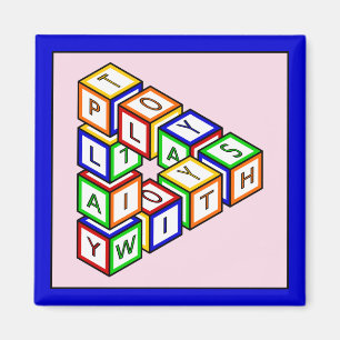 Funny Red Blue Gult Grönt Kid Leksak Blocks Magnet