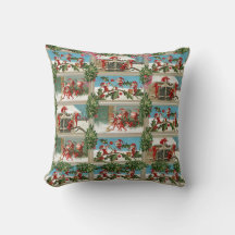 FUNNY RED CHRISTMAS ELVES,HOLLYBERRIES,MISTLETOES