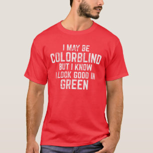 Funny Red - Grönt Färg Blindad T Shirt