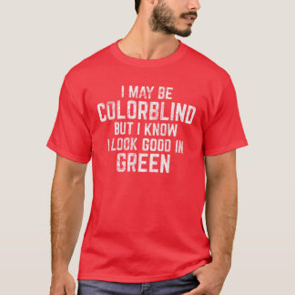 Funny Red - Grönt Färg Blindad T Shirt