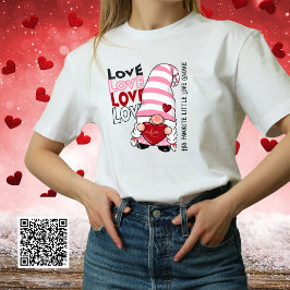 Funny Red Heart Kärlek Gnome Valentines day T Shirt