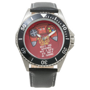Funny Red Joystick Fars dag Armbandsur