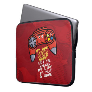 Funny Red Joystick Fars dag Hälsning Laptop Fodral