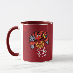 Funny Red Joystick Fars dag Hälsning Mugg