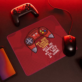 Funny Red Joystick Fars dag Hälsning Musmatta