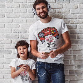 Funny Red Joystick Fars dag White T Shirt