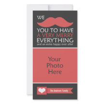 Funny Red Mustache-julfoto